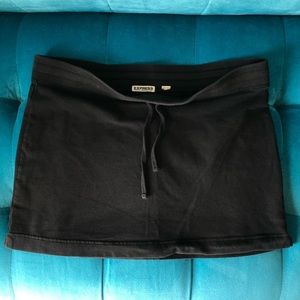 Black mini skirt